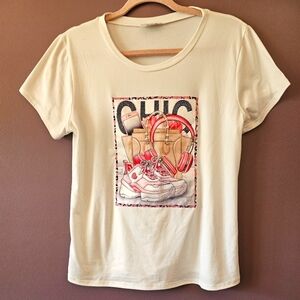 Davida Juniors Fashion Graphic Tee Size XL